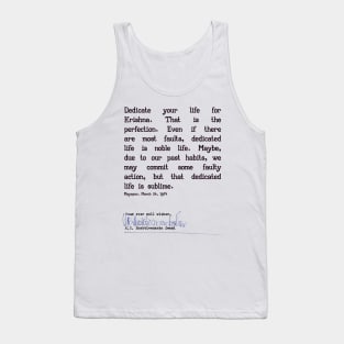 Dedicate Your Life To Krishna Tank Top